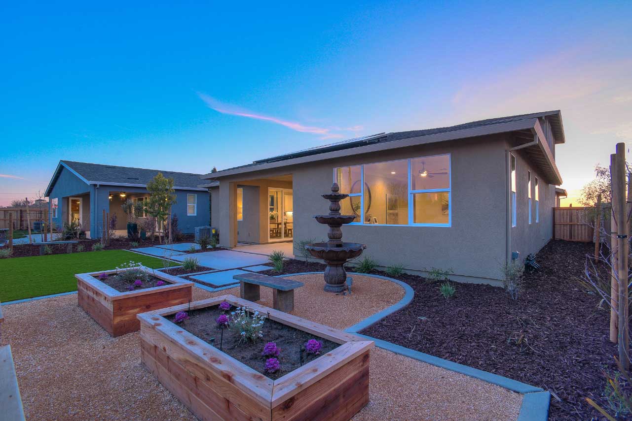 Scenic view of California properties